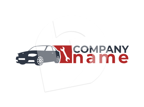 Red spanner square next to vehicle silhouette logo