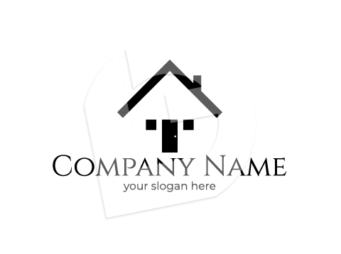 Black minimal home logo