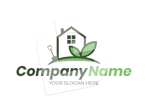 Garden landscaping and cleaning logo