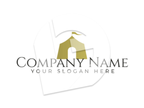 Fancy golden outisde marquee and tents logo
